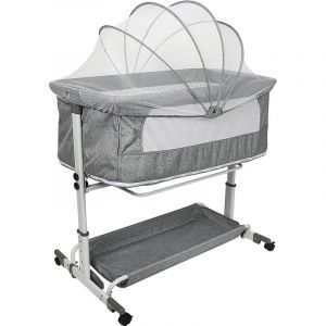 Hofuton Lit b&eacute;b&eacute; pliant 2 en 1 &ndash; berceau, lit pliant et parc b&eacute;b&eacute; &ndash; gris