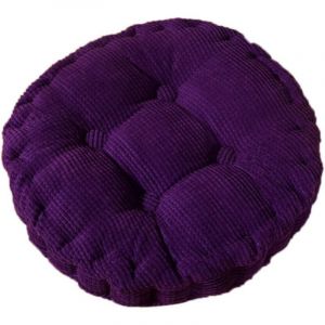 Coussin de chaise rond confortable pour la maison, la cuisine, le jardin, la salle &agrave; manger, le bureau, 4040cm violet