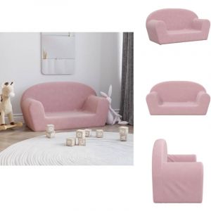 Canapé pour enfants 2 places rose peluche douce - Canapé Enfant - Canapé Bébé - Mobilier Enfant - Meubles Chambre Enfant - Fauteuil Enfant