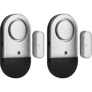 Alarme Porte et Fen&ecirc;tre, 2PCS Alarme Porte et Fen&ecirc;tre sans Fil avec Sir&egrave;Ne Puissante De 125 DB D&eacute;tecteur de Porte et Fen&ecirc;tre sans Fil,Capteur sans