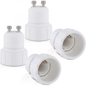 Ersandy - 4x adaptateur de douille - Convertisseur douilles GU10 vers E14 - Adaptateur de support de lampe culot baïonnette pour ampoule led halogène