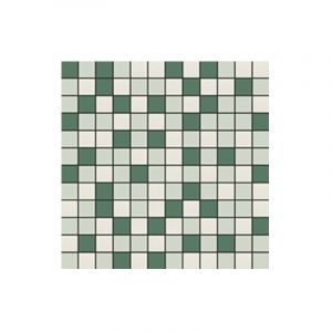 Mosaïque de grès cérame QUADROCOLOR COMBI - Mosaïque 2,5x2,5 cm B196 Vert céladon, vert et blanc - boîte de 2 m2 - Mosaïque 2,5x2,5 cm B196 Vert céla
