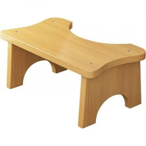 [JAMAIS UTILIS&Eacute;]Tabouret de toilette en bambou Tabouret de toilette accroupi Escabeau de toilette en bois Tabouret de toilette en bambou pour enfants