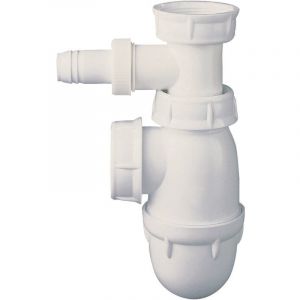 Siphon évier réglable avec prise pour mâchine à laver Ø40/49 - nf