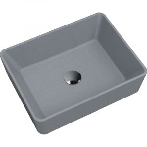 Granitan Vasque &Agrave; Poser Carr&eacute;e En Granit Grise Merano