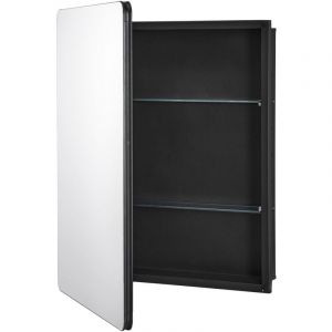 Mophorn - Armoire &agrave; pharmacie, 24 x 30 pouces, pour salle de bain, avec miroir et &eacute;tag&egrave;res r&eacute;glables