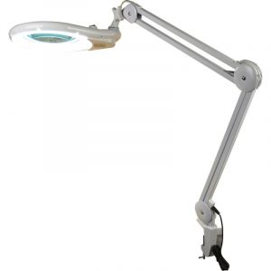 Lampe-loupe led étau lentille 178 mm, 5 dioptries (84 leds), 30 Watts, 740 Lm