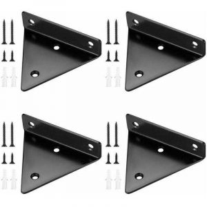 4 Pi&egrave;ces Supports d'&eacute;tag&egrave;re Flottants, Supports &agrave; Tablettes Muraux Triangulaires Invisibles, Equerre Etagere Murale M&eacute;tal pour &eacute;tag&egrave;re