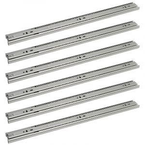 Einfeben Glissières de tiroirs Coulisses pour charges lourdes softclose Coulisses à sortie totale 45mm 550mm 6X