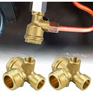2PCS Clapet Anti Retour Compresseur en Cuivre 10mm 16mm 20mm Valve Anti Retour Compresseur Antirouille Clapet de Retenue Compresseur Anti-usure pour