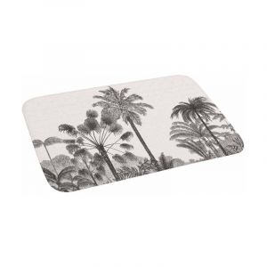 Tapis de Bain Imprim&eacute; 'Cocoty' 45x75cm Noir & Blanc