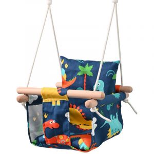 Balan&ccedil;oire pour b&eacute;b&eacute; Motif Dinosaure, balan&ccedil;oire en Bois pour Enfants + Ceinture de s&eacute;curit&eacute;, balan&ccedil;oire pour Enfants et b&eacute;b&eacute; Jardin int&eacute;rieur