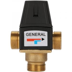 Ymyny - Vanne en Laiton vanne mitigeur thermostatique -3 Voies Fil extérieur DN20 Filetage mâle vanne mélangeuse thermostatique en Laiton pour