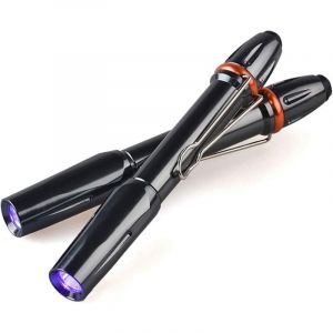 Torche UV Ultra Violet Torch Lampe de poche Blacklight Pen Light Detector 395nm UV Lampe de poche LED Penlight (2 pack)