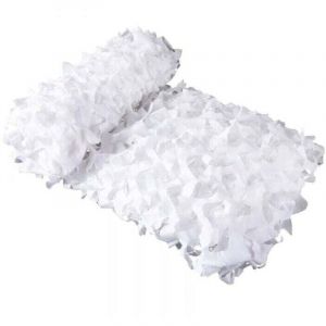 Filet de camouflage rectangulaire blanc 3 x 4 m, pare-soleil, filet d'ombrage