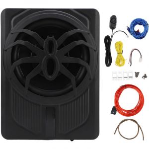 TONYSA Caisson de basses amplifi&eacute; extra-plat de 10 pouces et 800 W pour voiture, &agrave; installer sous le si&egrave;ge, avec &eacute;clairage d'ambiance LED et