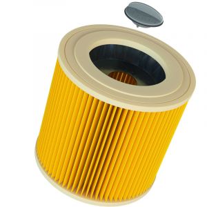 Vhbw - 1x filtre plissé compatible avec Kärcher a 2003, a 2004, a 2024 pt, a 2054 Me, a 2101, a 2204, a 2204 af, a 2206 x, a 2236 x aspirateur - jaune