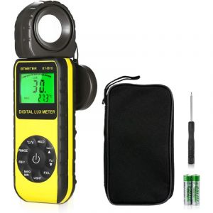 Luxm&egrave;tre num&eacute;rique BT-881D, mesure la luminosit&eacute; de 0,01 &agrave; 400 000 lux (0,01 &agrave; 40 000 FC), luxm&egrave;tre pied-bougie avec capteur rotatif &agrave; 270&deg; pour