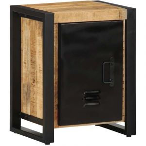 Table de chevet 40x30x51 cm bois massif de manguier brut - Vidaxl