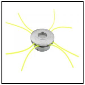 Tete Debroussailleuse Universelle, Tete Debroussailleuse 4 Fils, Aluminium Tete Fil Débroussailleuse Accessoire de Débroussailleuse pour Tondeuse à