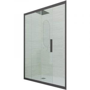 Forte - Porte parois de douche coulissante 140 cm Anthracite niche Deco