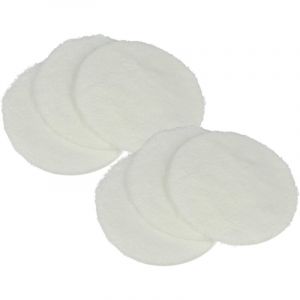 6x Pads de polissage compatible avec K&auml;rcher pst 222 aspiro-cireuse - Set de polissage pour parquet blanc - Vhbw