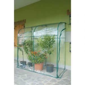 Serre murale Verdemax &ldquo;Oleander&rdquo; 200&times;100&times;H215 cm &ndash; avec b&acirc;che transparente en PVC incluse
