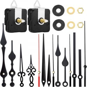 Mécanisme d'horloge 2 pièces Mécanisme de mouvement d'horloge Mécanisme d'horloge à piles Système d'horloge murale silencieuse Mécanisme d'aiguilles