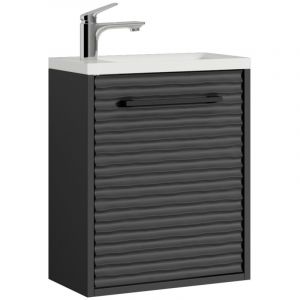 Badplaats - Meuble sous-lavabo Etna 40 x 22 cm - Noir mat - Meuble