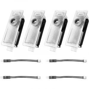 Lot de 4 projecteurs de logo LED pour porti&egrave;re de voiture, &eacute;clairage d'entr&eacute;e BMW, compatible avec BMW S&eacute;rie 1 2 3 4 5 6 7 X1 X2 X3 X4 X6 S&eacute;rie M GT