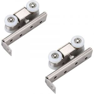 Roulette suspendue en acier inoxydable, roulette &agrave; rail silencieux, porte coulissante en alliage de zinc, acier inoxydable &eacute;paissi