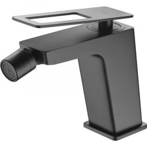 Mice - Robinet de bidet monocommande - Robinet WC avec poignée carrée Couleur Noir Mat BDC032-2NG