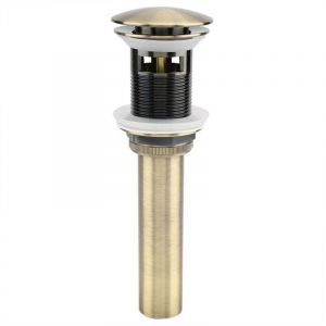 G1 1/4 " Pop-up R&eacute;tro Bouchon Bonde de Lavabo Vidange Clic-clac avec Trop-Plein en Laiton Bronz&eacute; Universel Valve Draineur d&rsquo;Evier Vasque Siphon