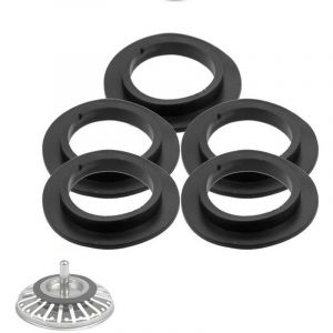 Lot de 5 joints d'étanchéité pour bonde de baignoire, lavabo, lavabo de salle de bain, joint à lèvre, joint en caoutchouc pour filtre à panier