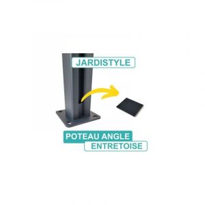 Cloture&jardin - Entretoises pour Poteau d'Angle Aluminium Gris Anthracite - 5 cm