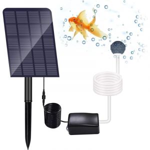 Lablanc - Aérateur Solaire de Bassin, Pompe à Oxygène Solaire Enfichable 2W, Pompe Bassin Solaire, Aérateur d'aquarium, Aérateur de Pêche avec Tuyau