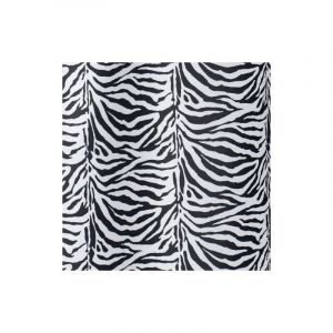 Rideau de douche 2 c&ocirc;t&eacute;s en tissu cm. 180 x 200 mod. z&egrave;bre noir