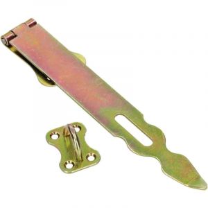 Kotarbau - Loquet de sécurité à charnière 250 mm Charnière de sécurité Galvanisée Acier Or Ferrure de porte Ferrure de portail