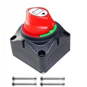 NOLUXA 12V-48V Coupe circuit, Coupe circuit batterie, Coupe batterie, Isolateur interrupteur de batterie, coupe batterie voiture, pour voitures,