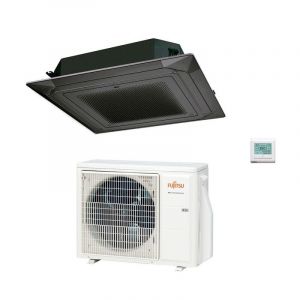 Fujitsu - Climatiseur Cassette 4-Way eco kr Circular Flow 45000 Btu R-32 cod. 3NGF88455 Black AUXG45KRLB - new