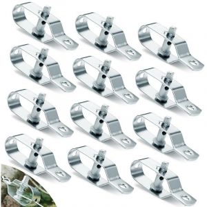 12 Pi&egrave;ces Tendeur Grillage Tendeur Cable Acier Galvanis&eacute; Tendeur Fil a Linge 95mm Tendeur Cloture pour Fil de Fer Grillage Cl