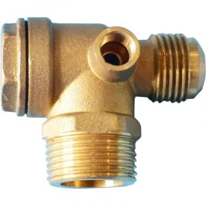 Clapet anti-retour, valve anti-retour de compresseur, filetage ext&eacute;rieur 3 voies, valve anti-retour en laiton 90 degr&eacute;s, accessoire de rechange pour