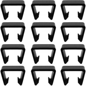 12 Pièces Patio Meubles Agrafes, 6,5CM Clips de Canapé D'extérieur en Plastique Clips de Fixation pour Meubles en Osier Robustes Connecteur