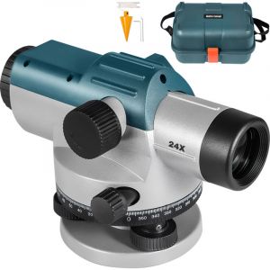 Mophorn Niveau optique automatique, grossissement 24X, ouverture 40 mm, autonivelant avec compensateur magn&eacute;tique, &eacute;tanche IP54, outil de mesure avec