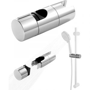 Support de douche, support de pomme de douche coulissant r&eacute;glable 19-25 mm, curseur de support de douche sans per&ccedil;age, rotation &agrave; 360 &deg;