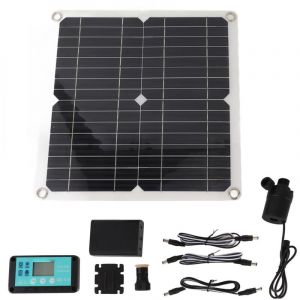Sunxury - Kit de pompe à eau solaire 50W, panneau solaire 22W, pompe de fontaine à eau avec botier de batterie, contrleur de synchronisation DC12V
