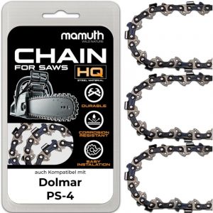 3x chaîne de tronçonneuse 35cm 1,1mm 3/8' 52 TG pour Dolmar PS-4