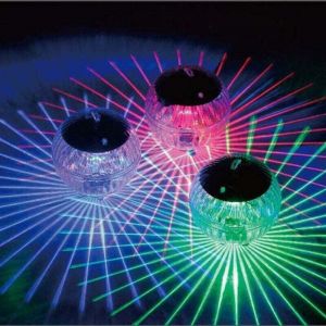 Lumière flottante solaire, lumière solaire de piscine de boule magique de changement de couleur, lumière solaire de bassin pour l'étang de piscine(1
