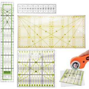4 Pi&egrave;ces Transparentes Couture R&egrave;gle, Regle Patchwork Couture, R&egrave;gle Universelle Transparente, R&egrave;gles De Matelassage, Pour Une Coupe Pr&eacute;cise,