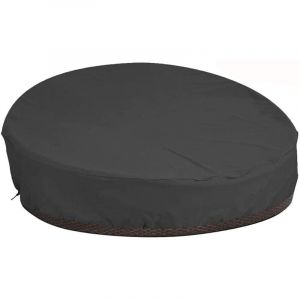 Aafgvc - Housse de Protection Canapé lit Rond avec Bandoulière & Manipuler, Housse Lit de Jardin Imperméable, Housse Bain de Soleil Rond en Oxford